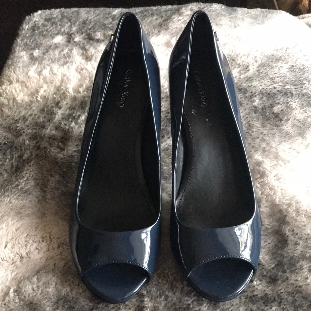 Calvin Klein peep toe.